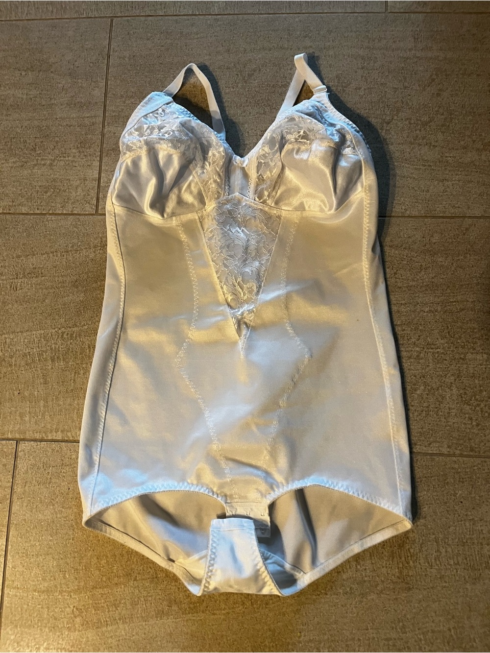 Triumph Cream Lace-Trim Bodysuit Shapewear